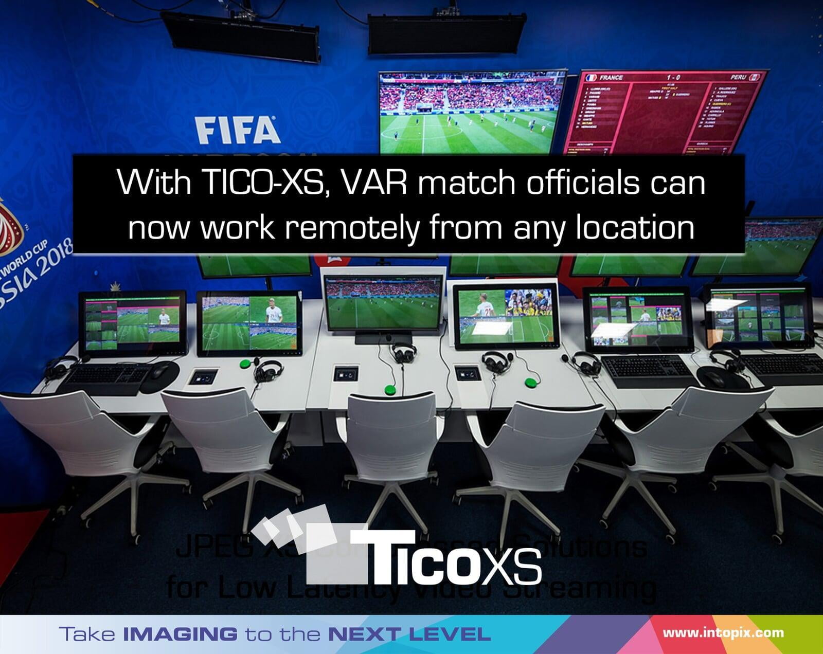 JPEG XS pour faciliter le déploiement de solutions de révision vidéo à distance pour les arbitres assistants vidéo (VAR)